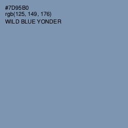 #7D95B0 - Wild Blue Yonder Color Image